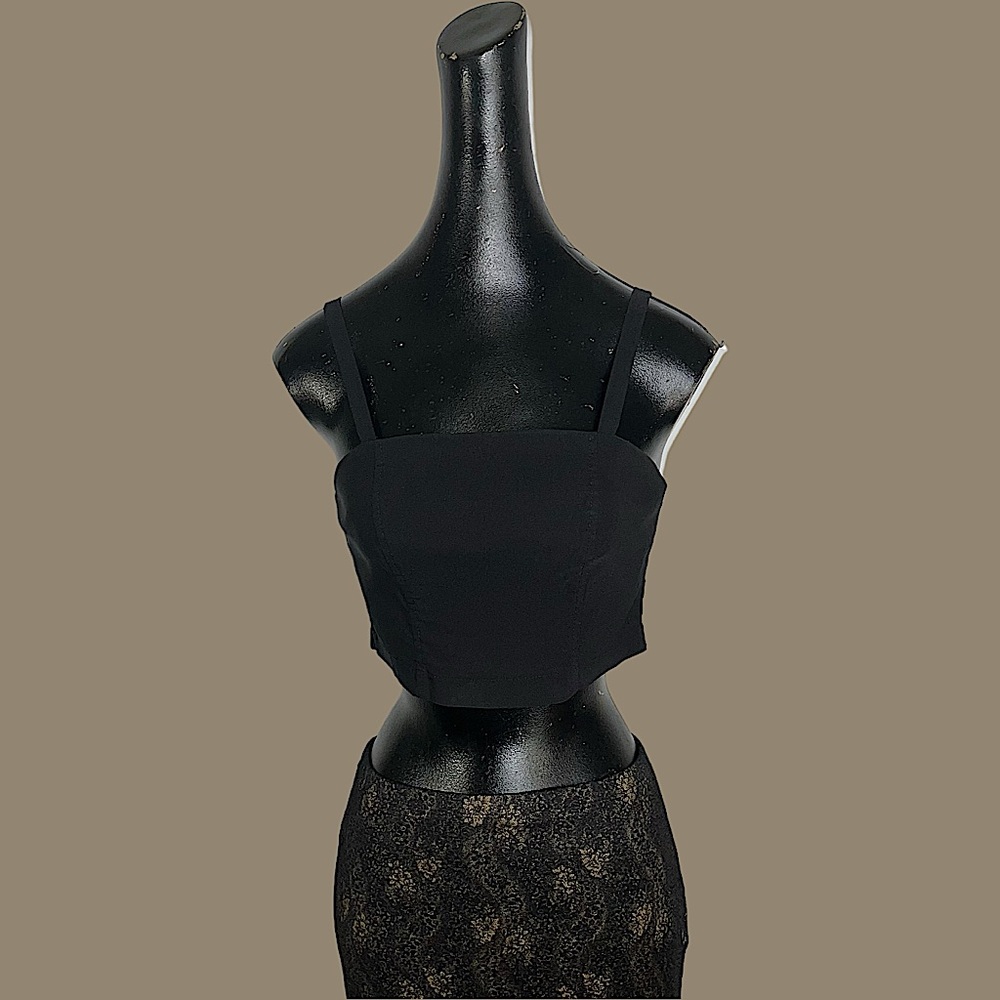 Vintage Studio F Collection black crop top - Picture 1 of 10